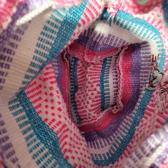 Disney Handwoven Minnie Mouse Handmade Small Backpack‎ in Pink and Blue - Picture 6 of 10